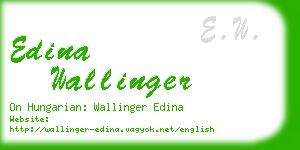 edina wallinger business card